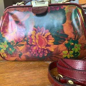 Patricia Nash Gracchi satchel in multi oxblood